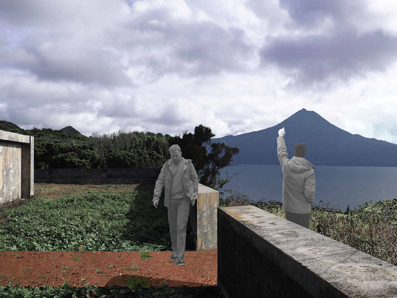 Visualisation showing pyroclastic lines, perimeter wall, and the Pico mountain