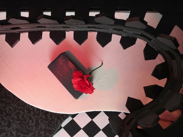 top down detail of set