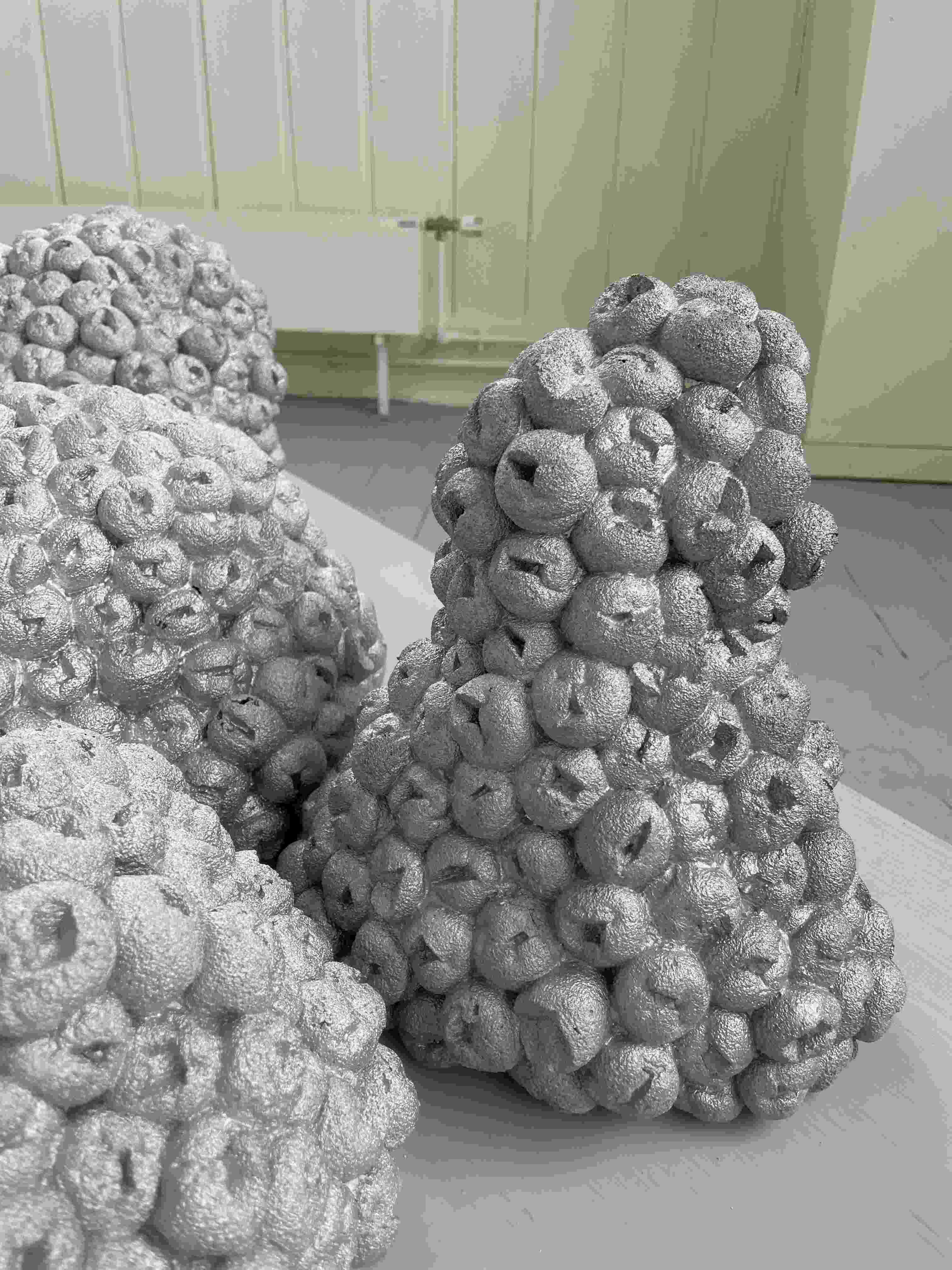 Aluminium foam abstract sculptures 