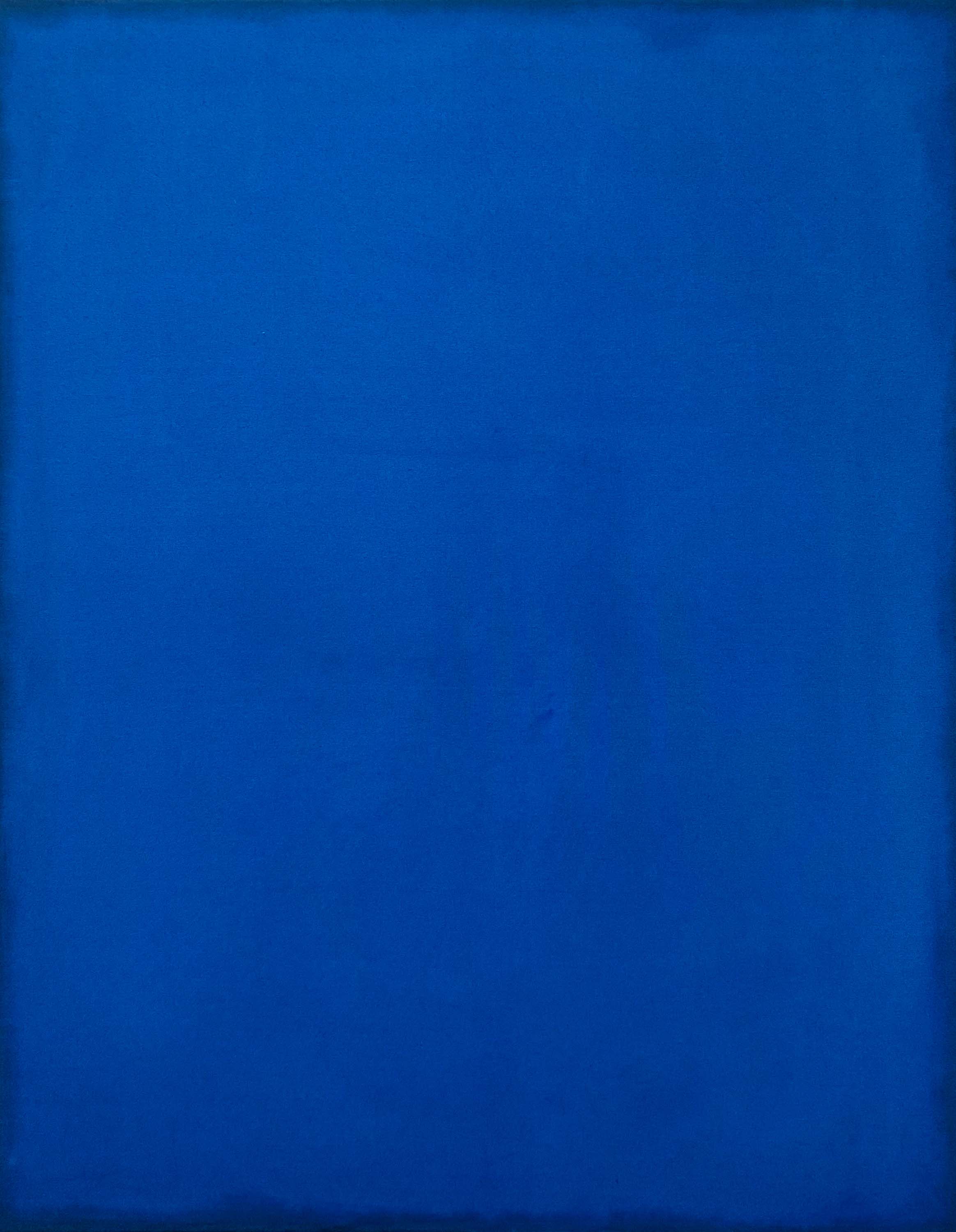 Photo of painting that is blue in colour exploring tonality and surface with a gradient