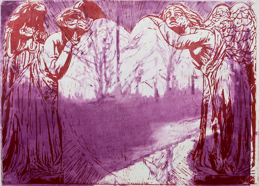 Monoprint, angels