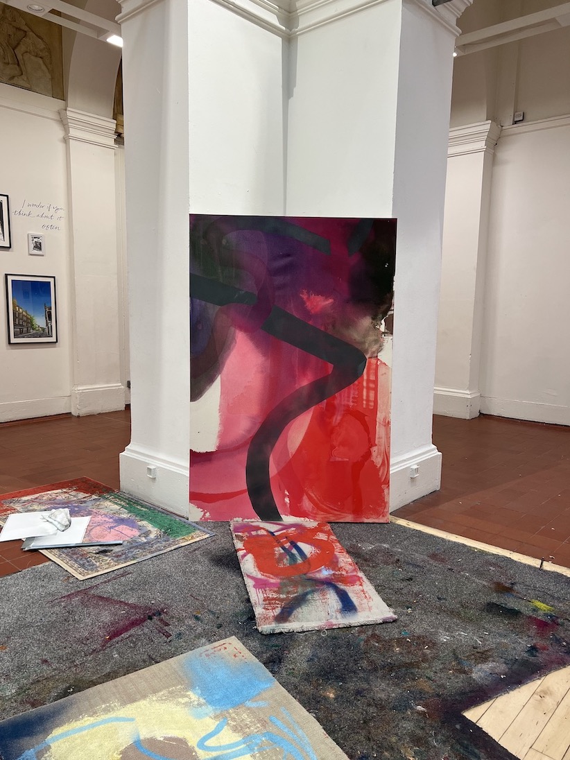 DEGREE SHOW WORK, RUGS AND OFF-CUT CARPET, SCULPTURE COURT.