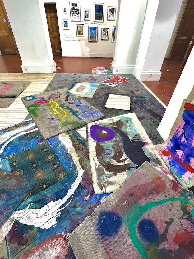 DEGREE SHOW WORK, RUGS AND OFF-CUT CARPET, SCULPTURE COURT.
