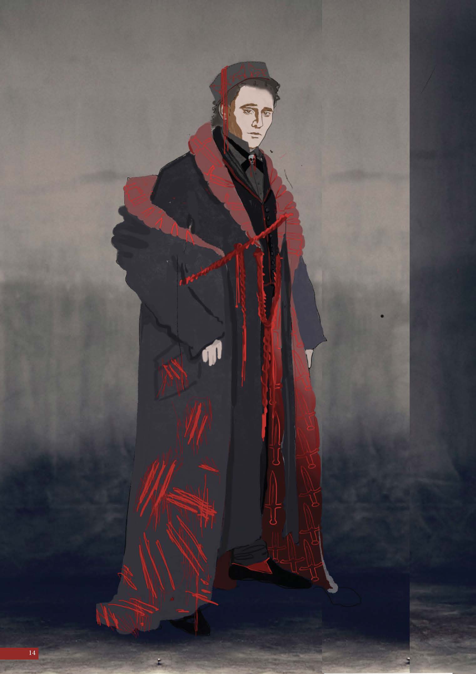 Illustration of a Man in a coat