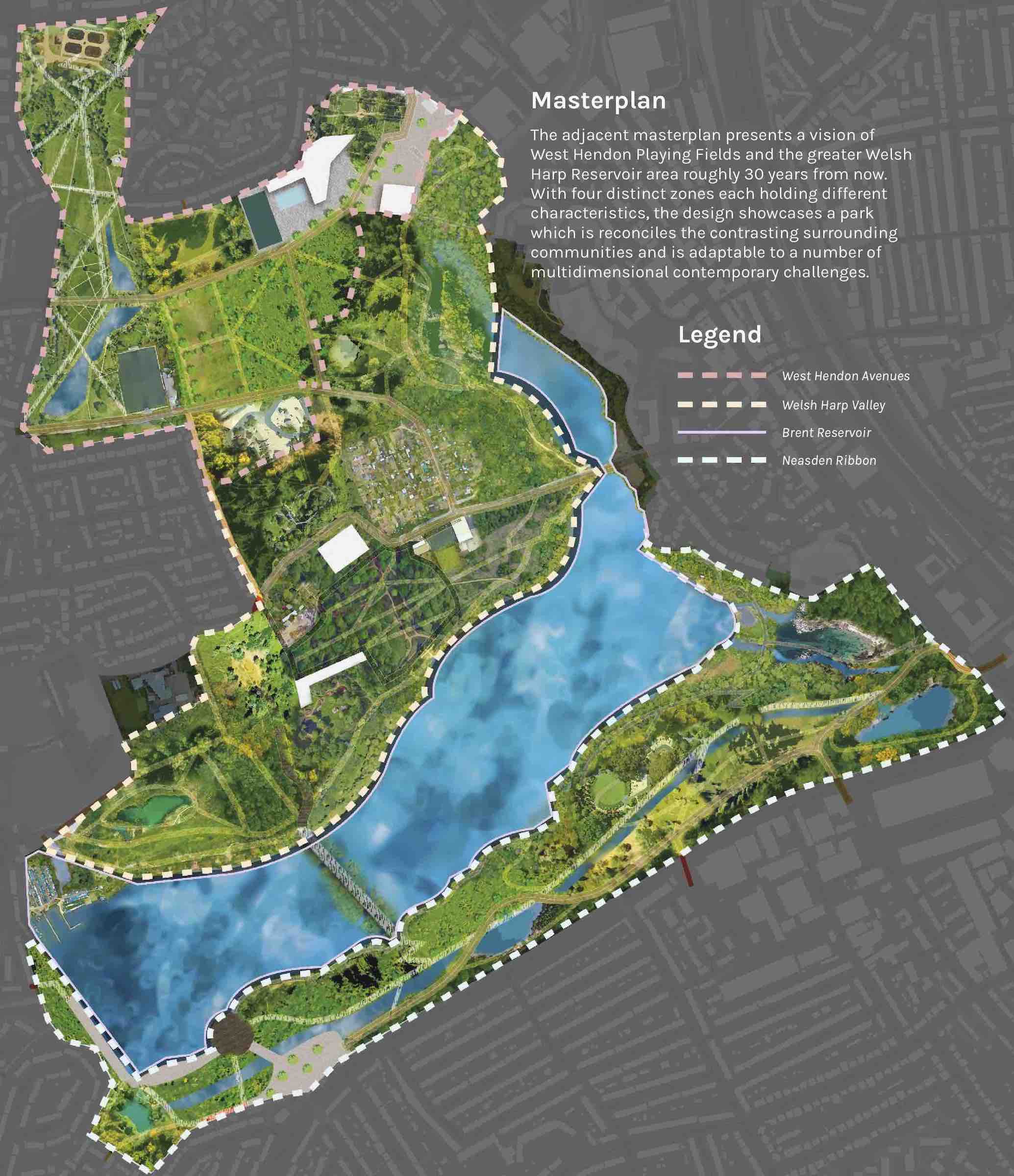 West Hendon Masterplan with Zoning