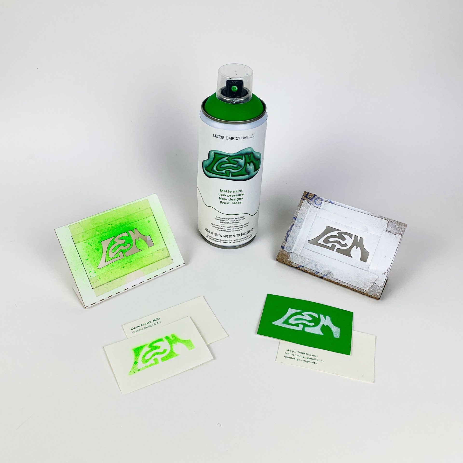 both card stencils and can