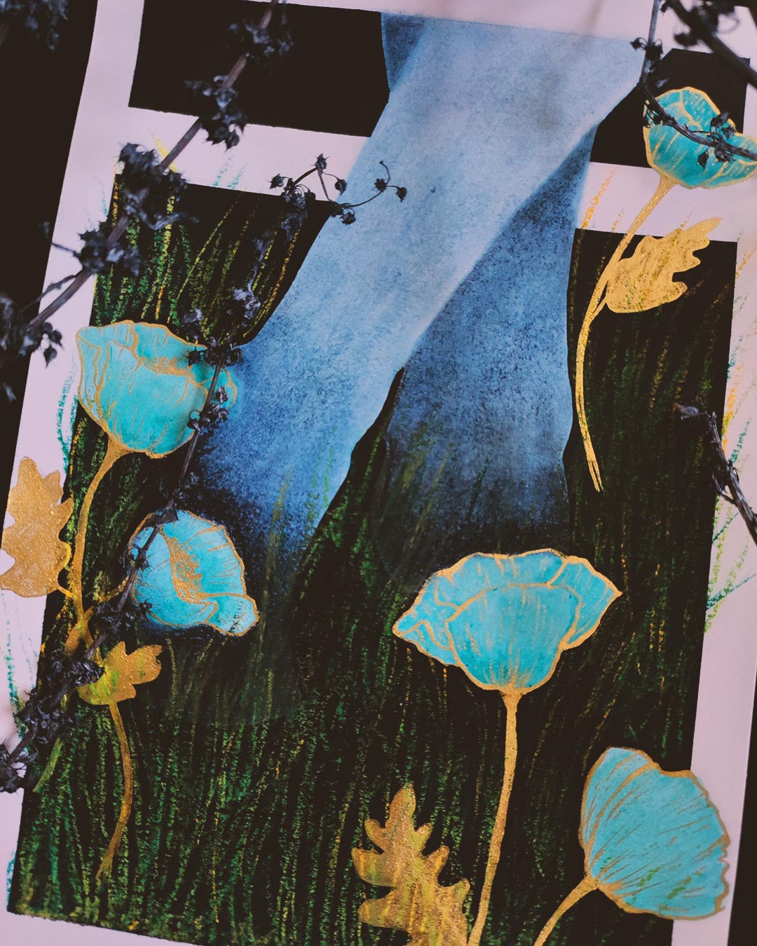 One Life (Pt. 2). Mixed media illustration.