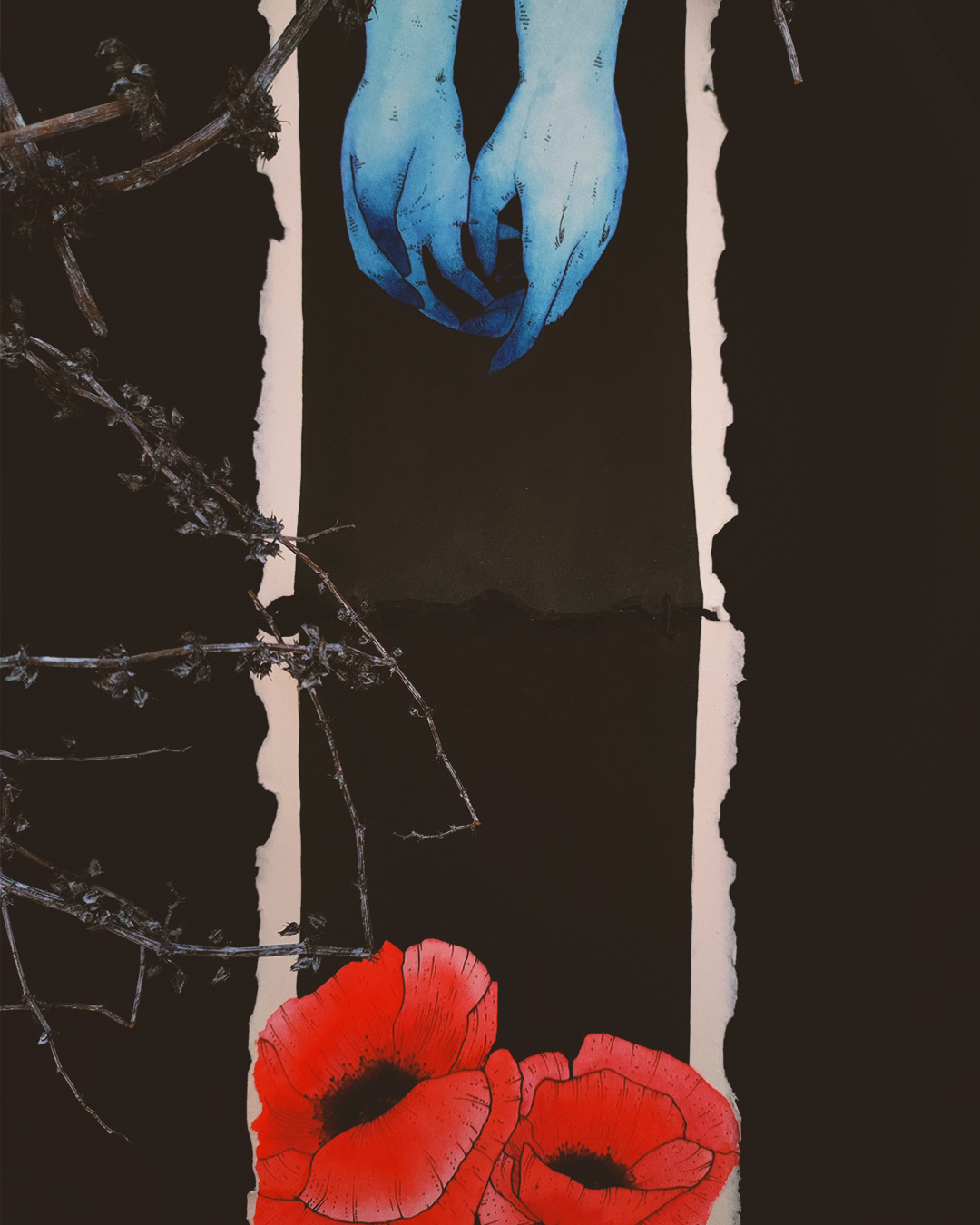 Inconvenient Ideal. Mixed media illustration.