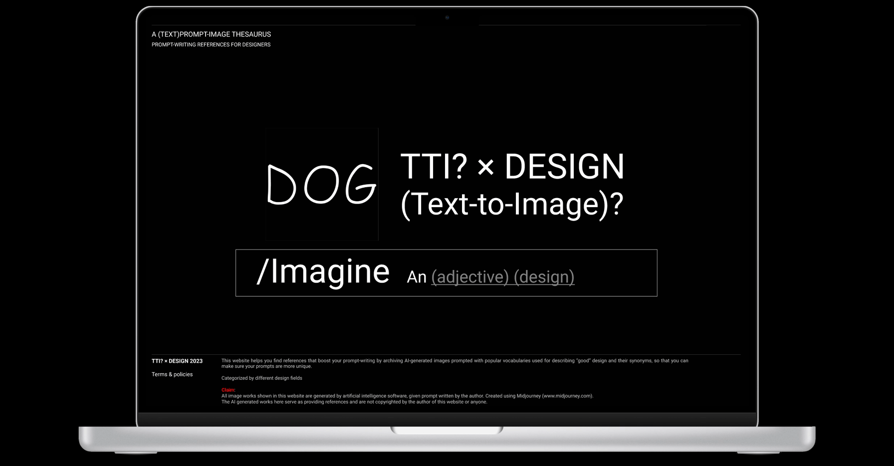 intro page-website "TTI * DESIGN"