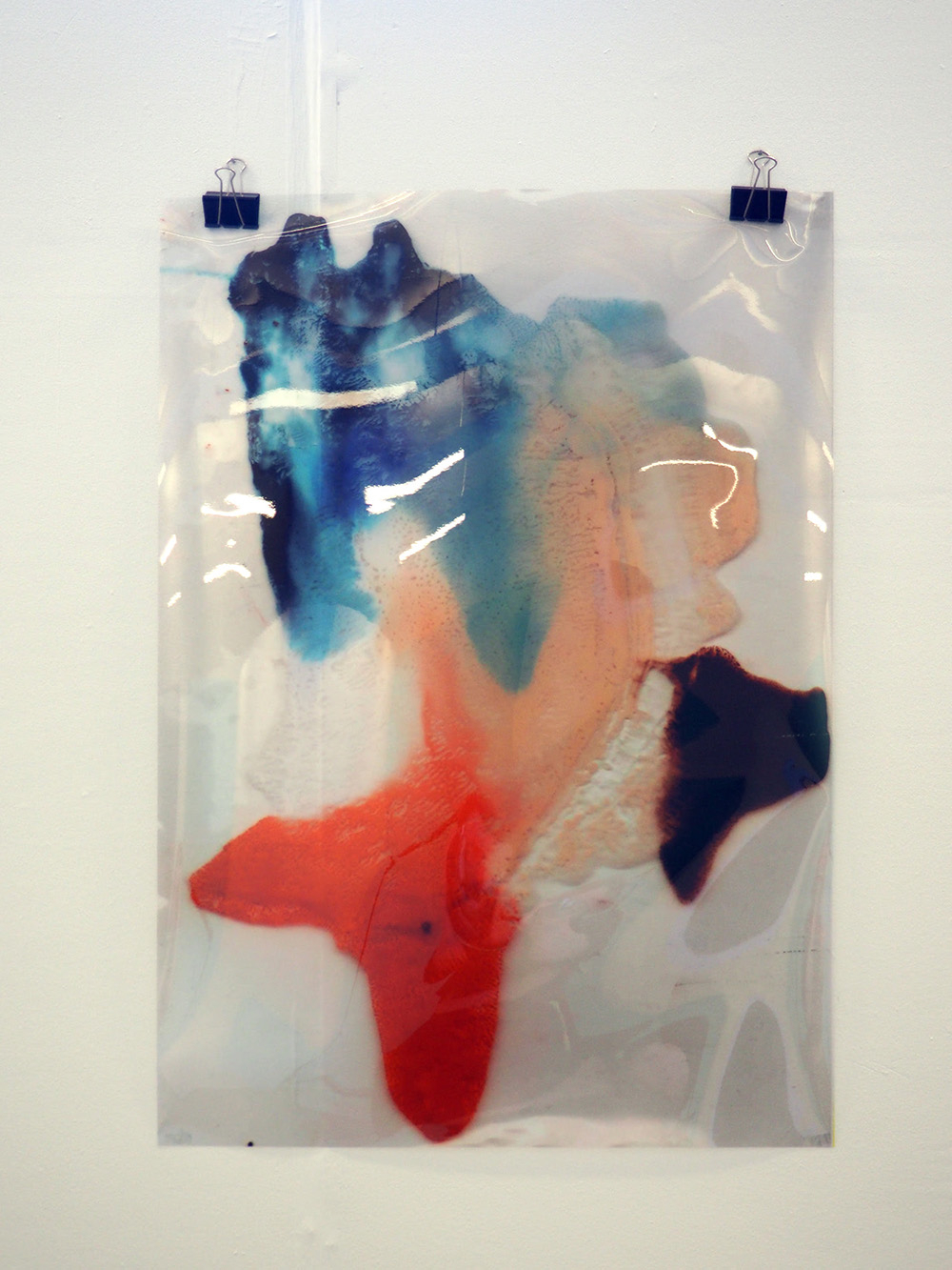 print made from makeup between two sheets of acetate