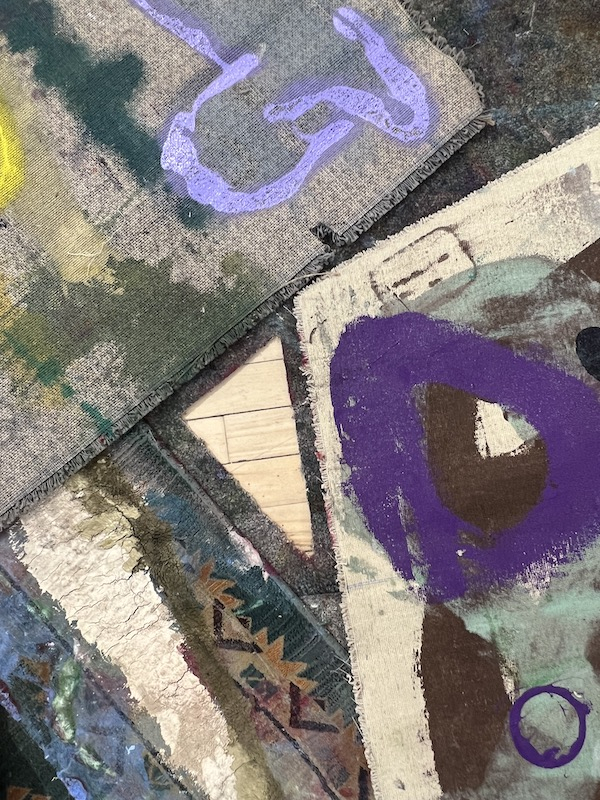 DEGREE SHOW WORK, RUGS AND OFF-CUT CARPET, SCULPTURE COURT.