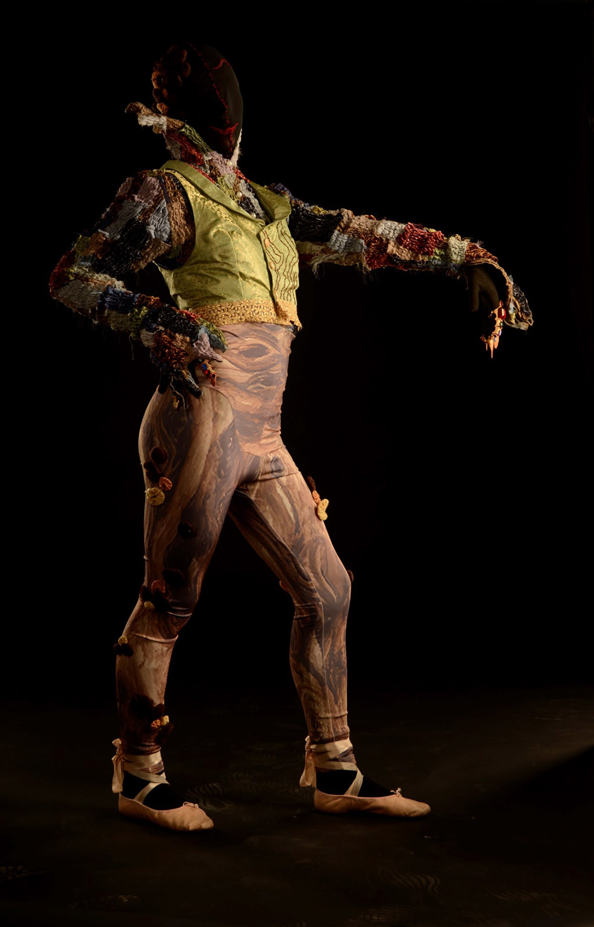 A costume for a characterisation of Dorian's Portrait from The Picture of Dorian Gray by Oscar Wilde.