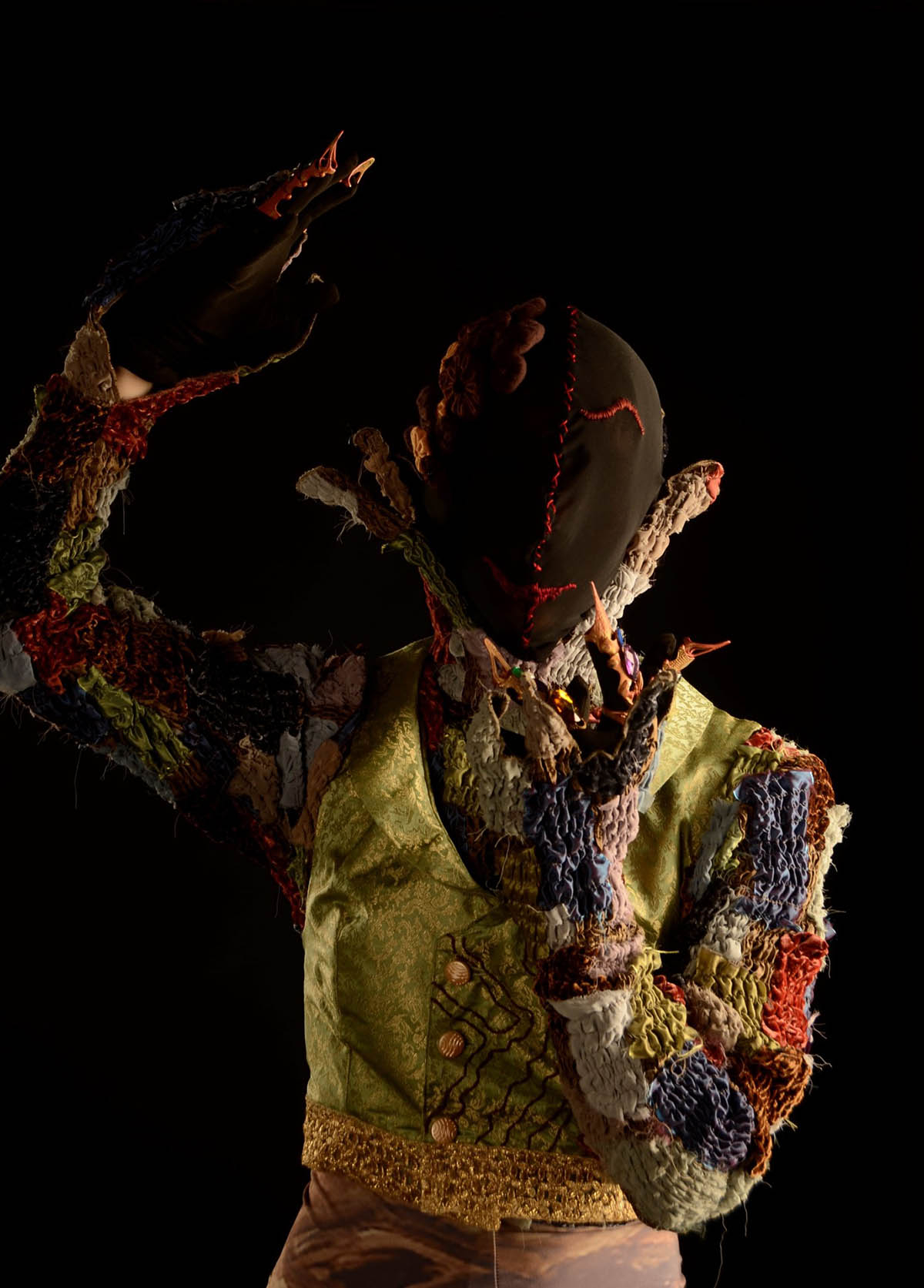 A costume for a characterisation of Dorian's Portrait from The Picture of Dorian Gray by Oscar Wilde.