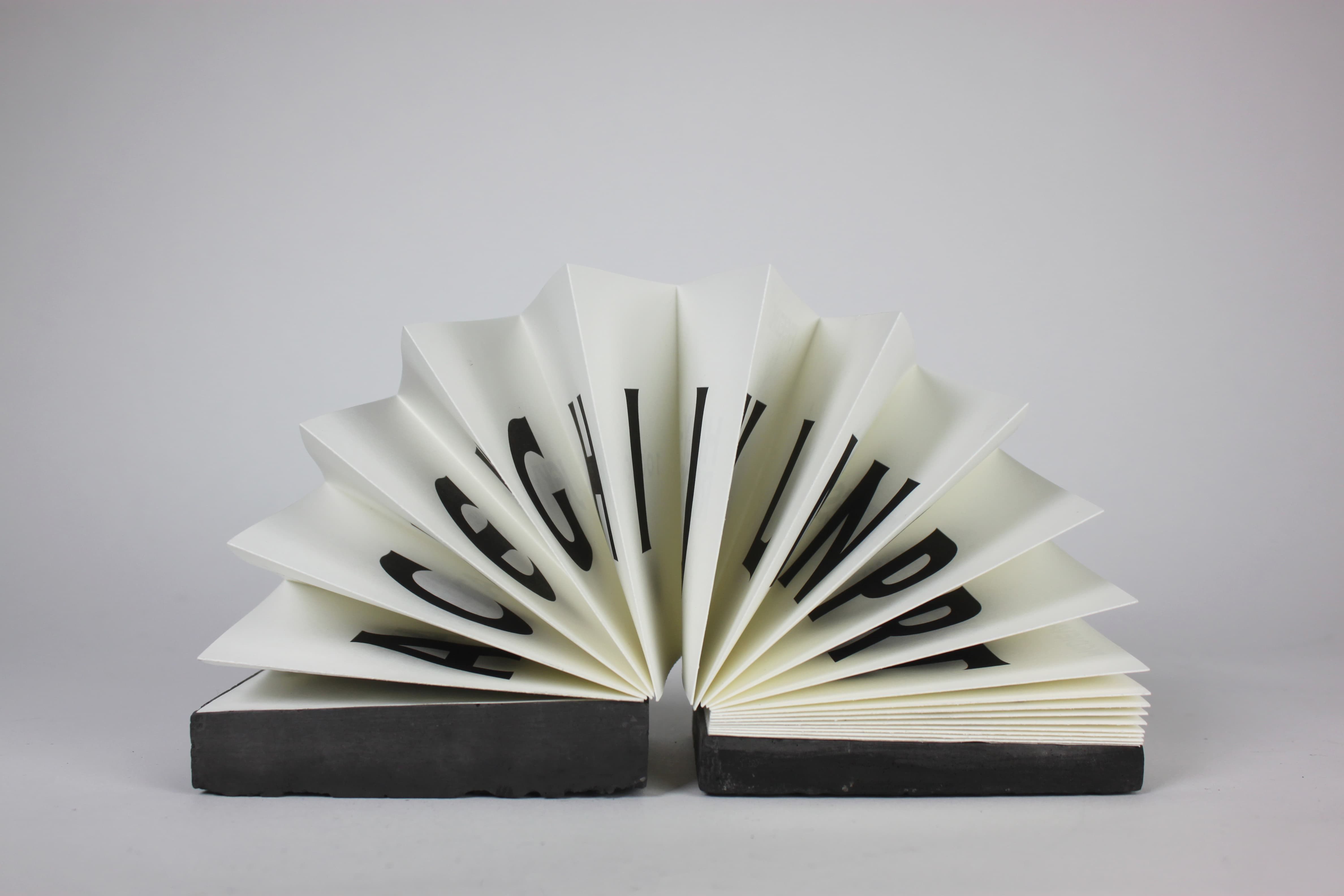 Cover to cover spread of Edina type specimen