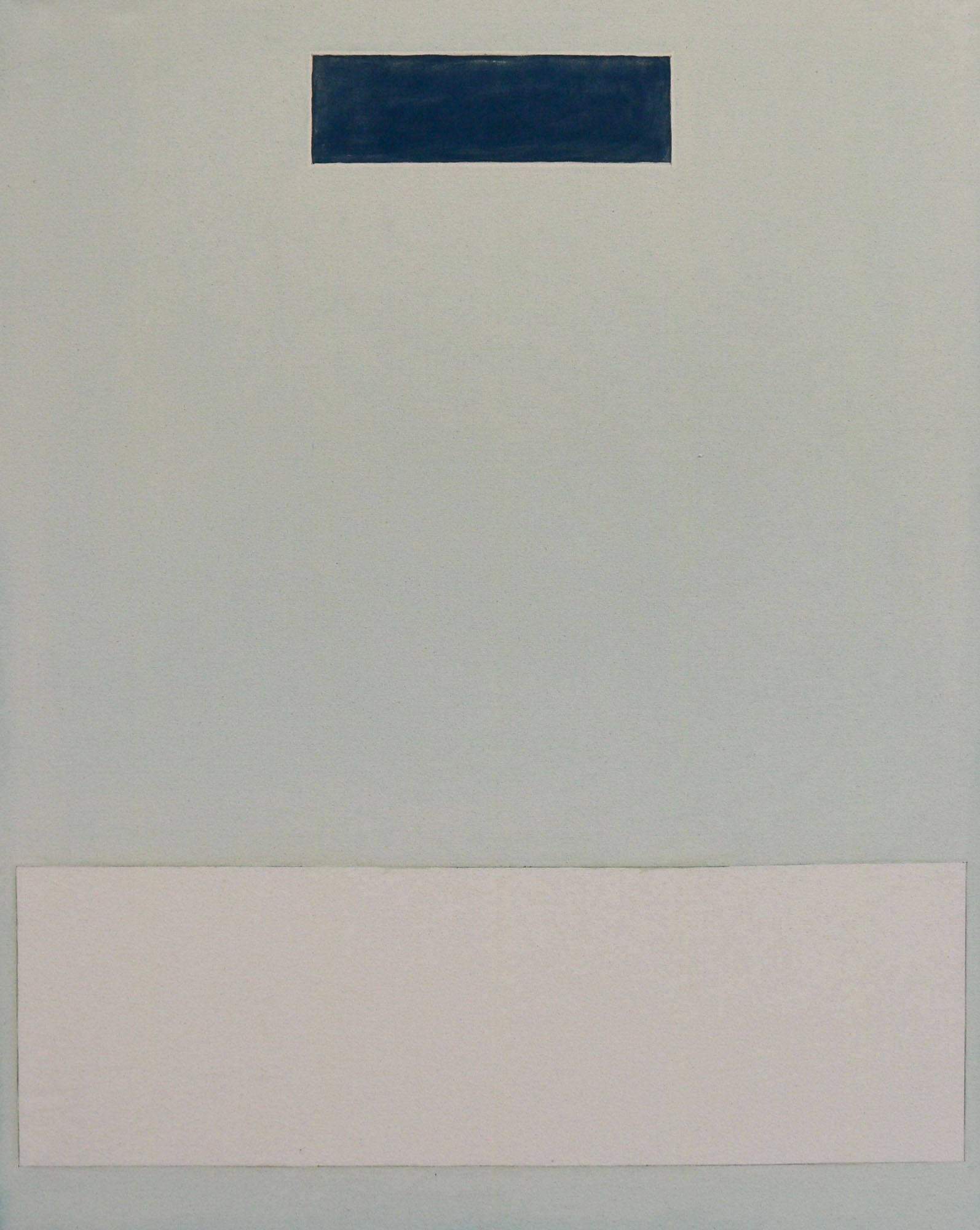 Photo of painting of two rectangles in different tones of blue