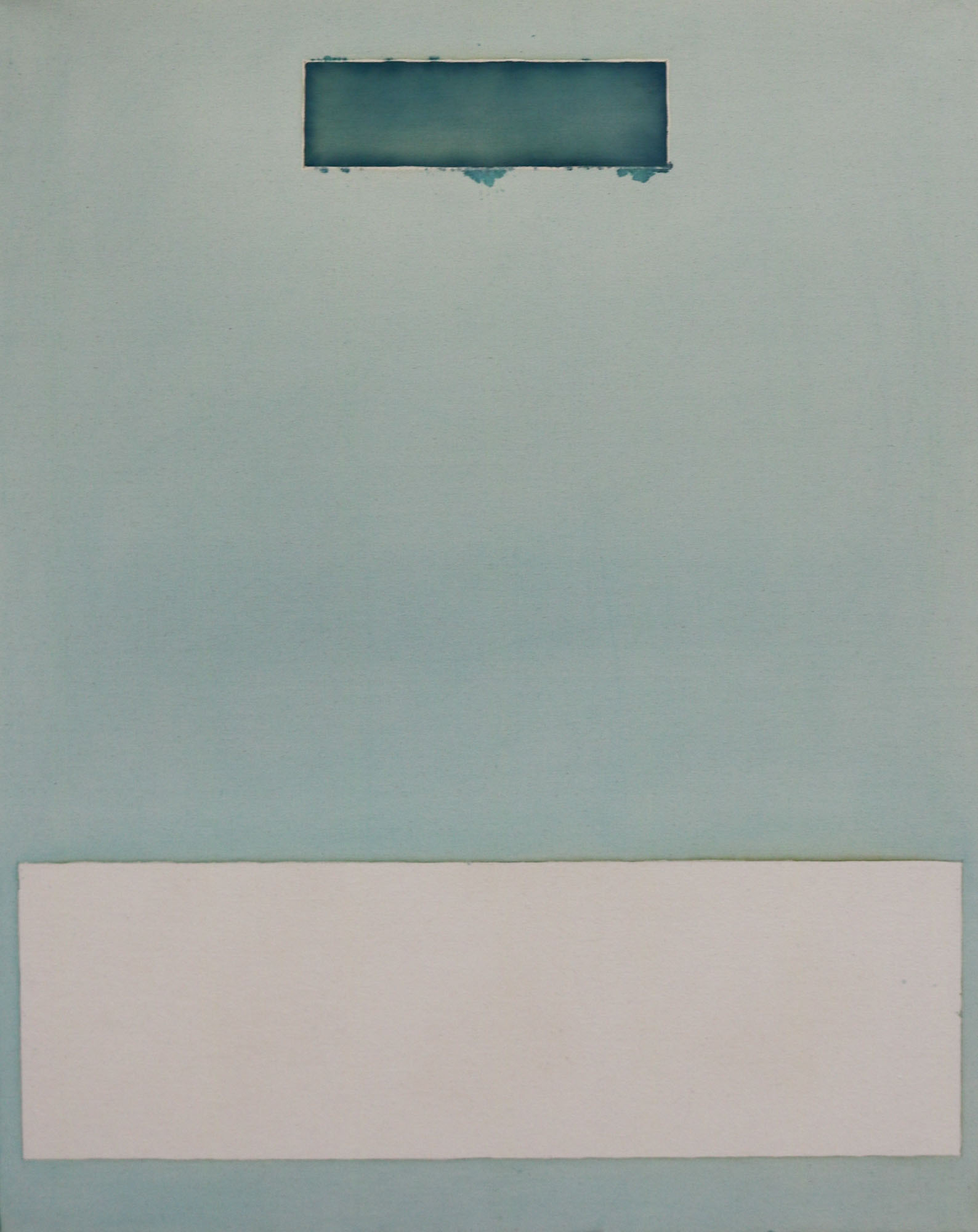 Photo of painting of two rectangles in different tones of green