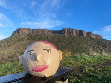 big head at crag view