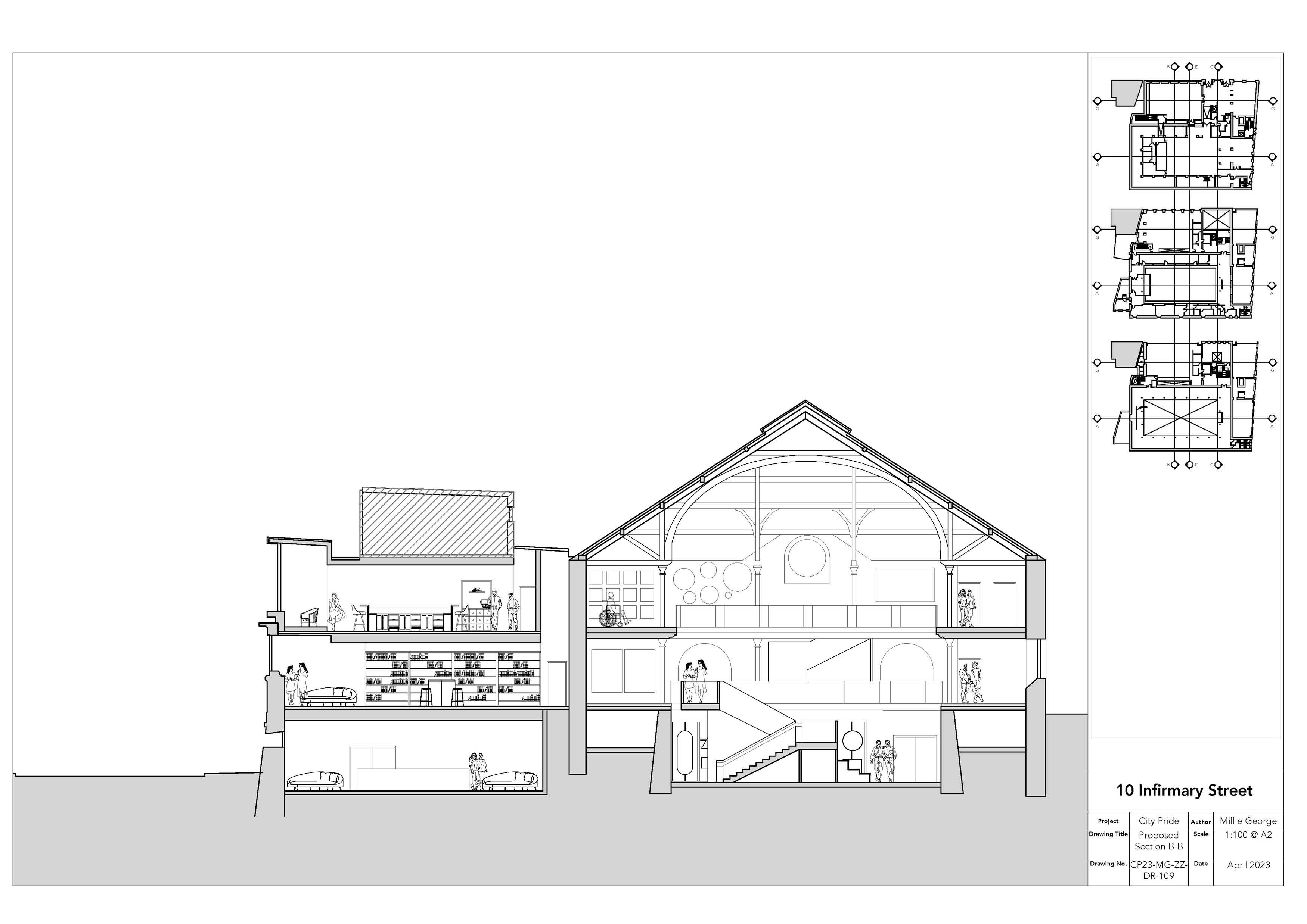 Proposed Section B-B 1-100 @ A2