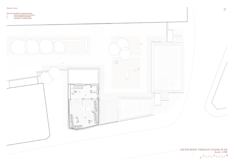 Sixth/ Roof Terrace Floor Plan