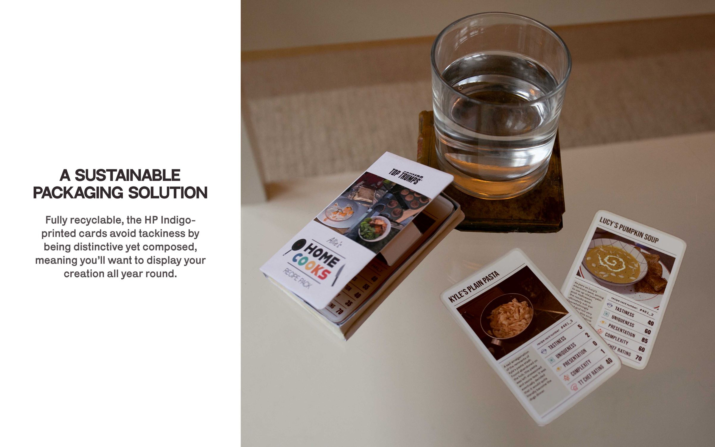 Packaging on table