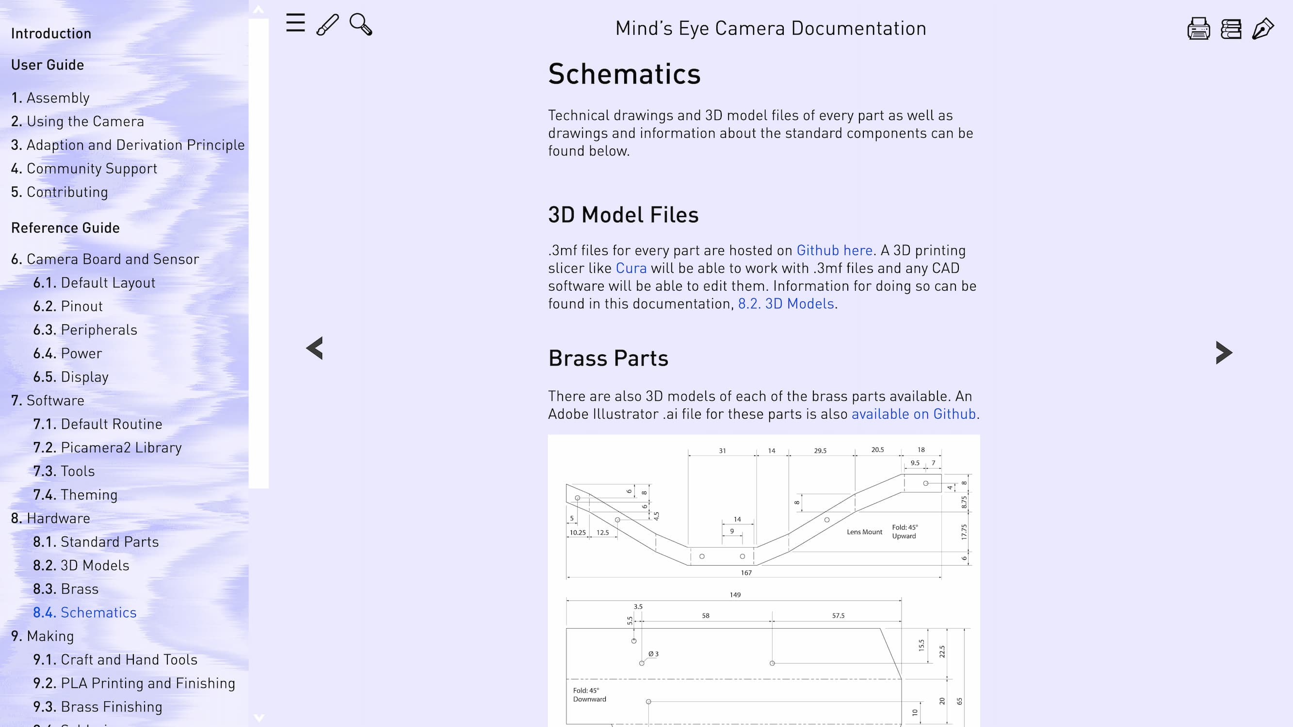 Documentation website mockup