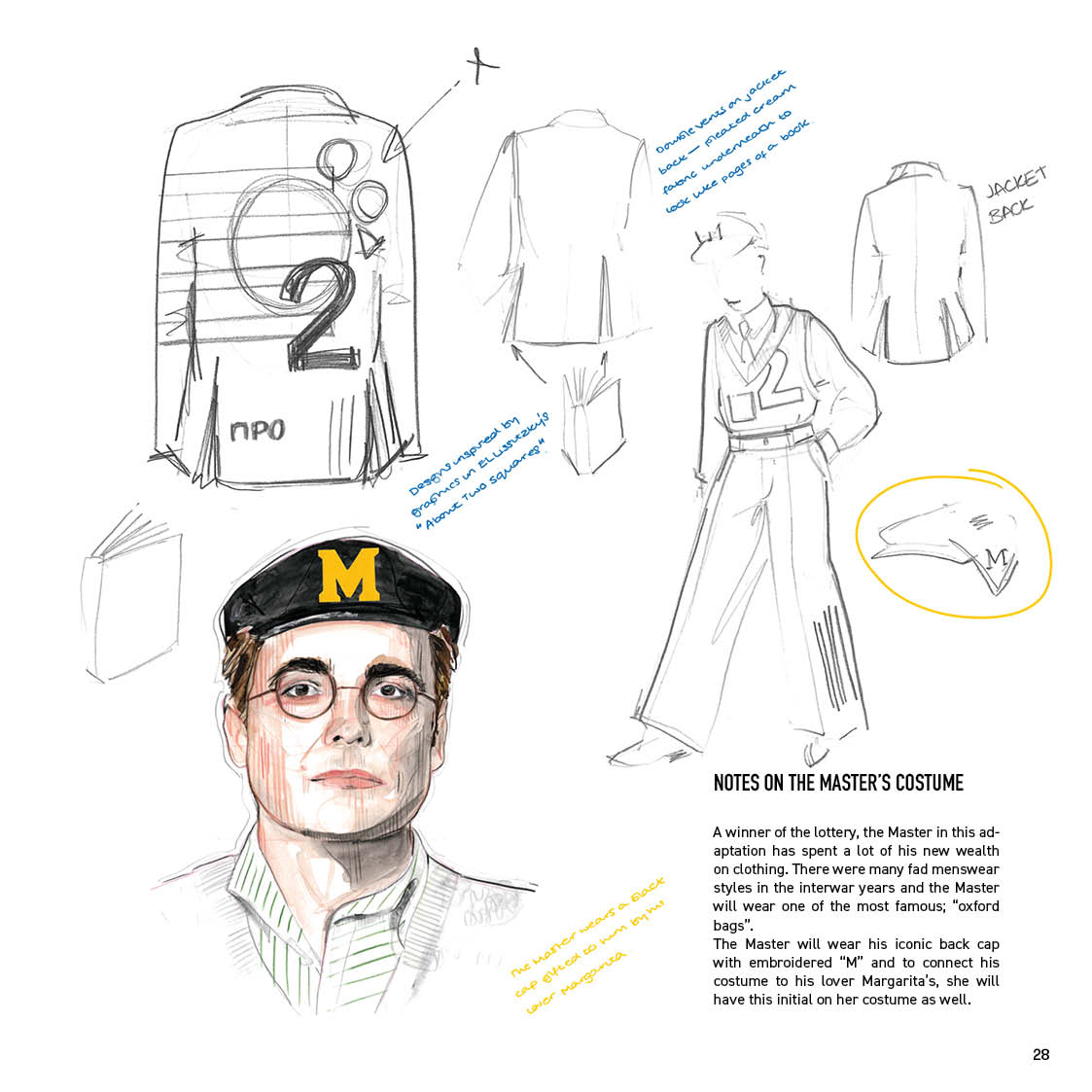 Annotated development images for the Master.