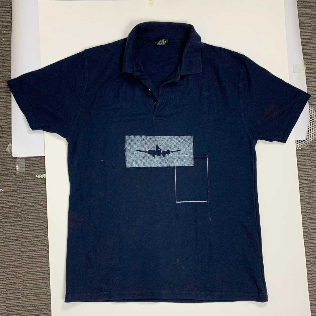 blue polo printed