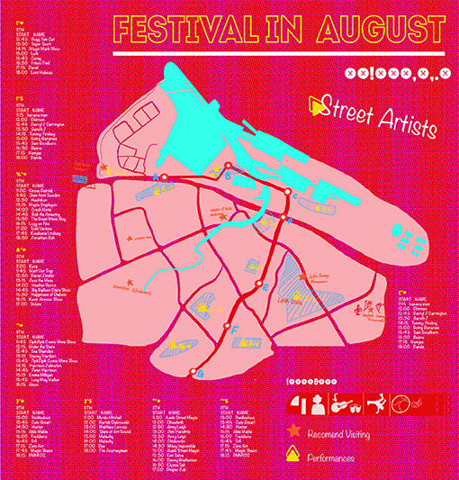 Festival touring map