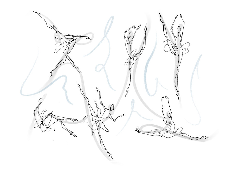 Drawing of Dancers Movement 
